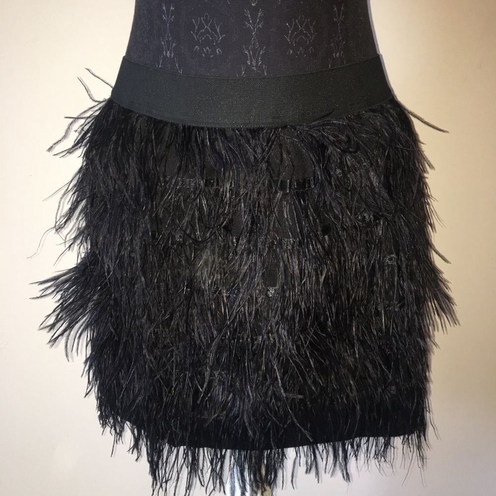 Feather Mini Skirt